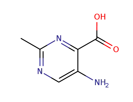 Molecular Structure of 501662-73-3 (4-Pyrimidinecarboxylicacid,5-amino-2-methyl-(9CI))