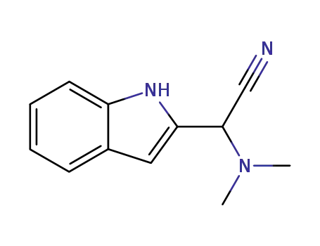Molecular Structure of 141018-72-6 (α-(dimethylamino)indole-2-acetonitrile)