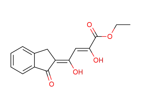 (Z,Z)-2,4-Dihydroxy-4-(1-indanon-2-yliden)-2-butensaeureethylester