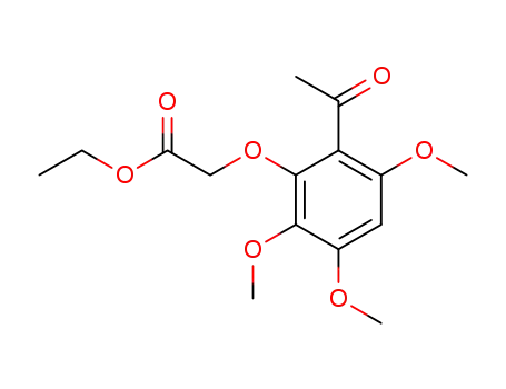 Molecular Structure of 14194-24-2 ((2-Acetyl-3,5,6-trimethoxyphenoxy)-essigsaeureethylester)