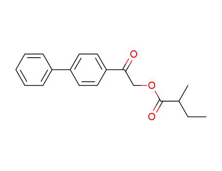 Molecular Structure of 7511-29-7 (2-(biphenyl-4-yl)-2-oxoethyl 2-methylbutanoate)