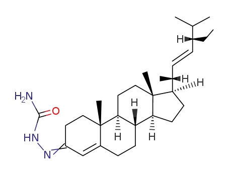 Molecular Structure of 20817-73-6 (stigmastadien-(4.22<i>t</i>)-one-(3)-semicarbazone)
