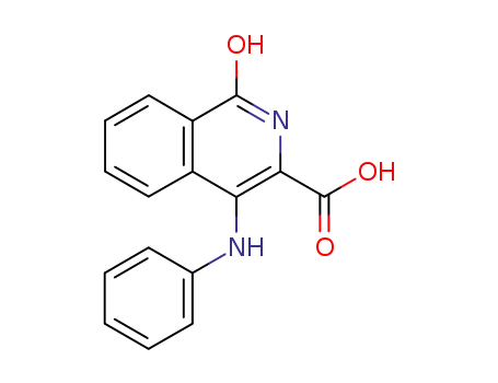 Molecular Structure of 7509-17-3 (1-oxo-4-(phenylamino)-1,2-dihydroisoquinoline-3-carboxylic acid)