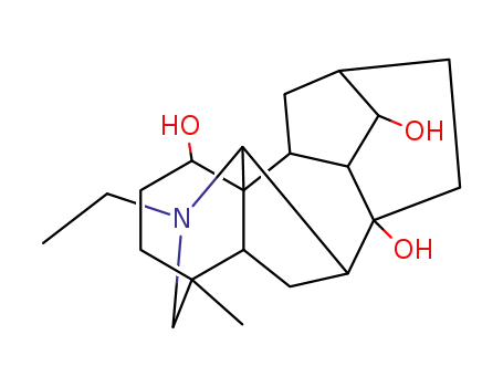 Molecular Structure of 75375-43-8 ((13xi,17S)-20-ethyl-4-methylaconitane-1,8,14-triol)