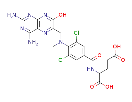 Molecular Structure of 751-75-7 (7-hydroxydichloromethotrexate)