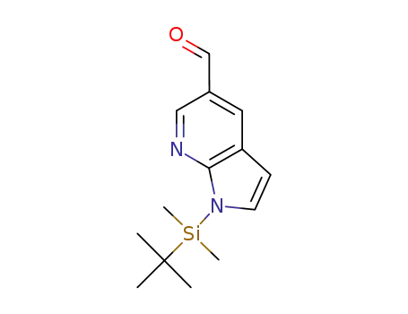 Molecular Structure of 754214-46-5 (1H-Pyrrolo[2,3-b]pyridine-5-carboxaldehyde, 1-[(1,1-dimethylethyl)dimethylsilyl]-)