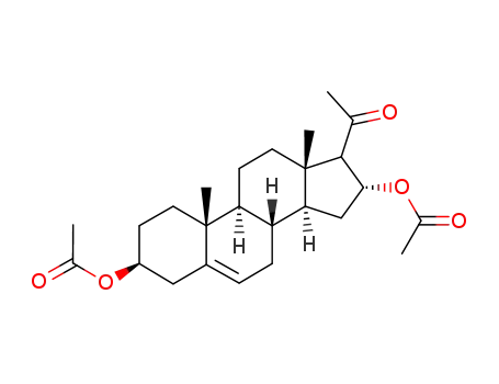 Molecular Structure of 75190-78-2 (20-oxopregn-5-ene-3,16-diyl diacetate)
