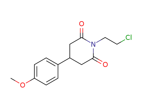 1-(2-chloroethyl)-4-(4-methoxyphenyl)piperidine-2,6-dione