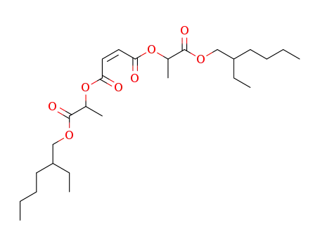 Molecular Structure of 7510-82-9 (bis{2-[(2-ethylhexyl)oxy]-1-methyl-2-oxoethyl} (2Z)-but-2-enedioate)