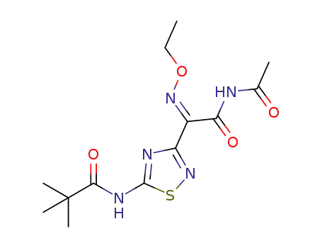 (Z)-N-(3-(2-acetamido-1-(ethoxyimino)-2-oxoethyl)-1,2,4-thiadiazol-5-yl)pivalamide