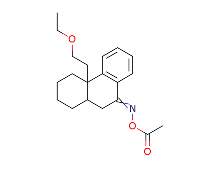 Molecular Structure of 7499-30-1 (1-({[(9Z)-4a-(2-ethoxyethyl)-2,3,4,4a,10,10a-hexahydrophenanthren-9(1H)-ylidene]amino}oxy)ethanone)