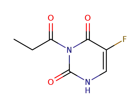 Molecular Structure of 75410-16-1 (5-fluoro-3-propanoylpyrimidine-2,4(1H,3H)-dione)
