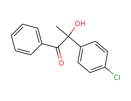 Molecular Structure of 7540-95-6 (2-(4-chlorophenyl)-2-hydroxy-1-phenylpropan-1-one)