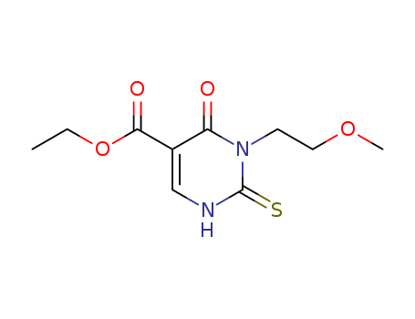 5-Pyrimidinecarboxylicacid, 1,2,3,6-tetrahydro-1-(2-methoxyethyl)-6-oxo-2-thioxo-, ethyl ester cas  7506-94-7
