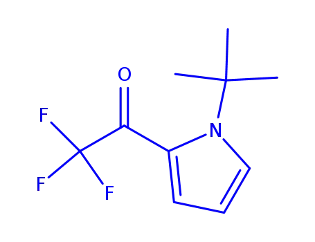 Molecular Structure of 74889-35-3 (Ethanone, 1-[1-(1,1-dimethylethyl)-1H-pyrrol-2-yl]-2,2,2-trifluoro- (9CI))