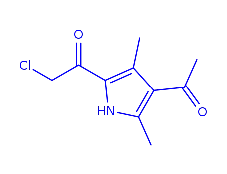 Molecular Structure of 750611-31-5 (Ethanone, 1-(4-acetyl-3,5-dimethyl-1H-pyrrol-2-yl)-2-chloro- (9CI))