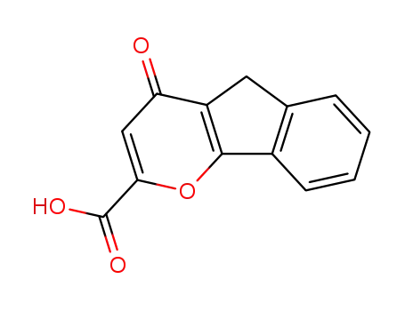 Molecular Structure of 74949-94-3 (Indeno(1,2-b)pyran-2-carboxylic acid, 4,5-dihydro-4-oxo-)