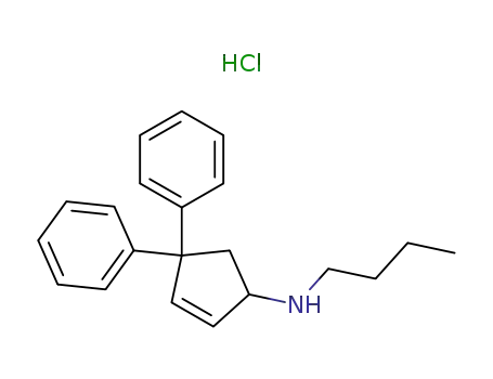 Molecular Structure of 138951-65-2 (2-Cyclopenten-1-amine, N-butyl-4,4-diphenyl-, hydrochloride)