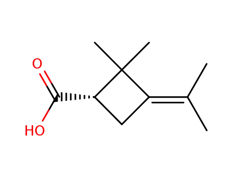 Cyclobutanecarboxylic acid, 2,2-dimethyl-3-(1-methylethylidene)-, (1S)-