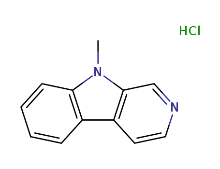 Molecular Structure of 752213-27-7 (9-Methyl-9H-Pyrido[3,4-b]indole hydrochloride)