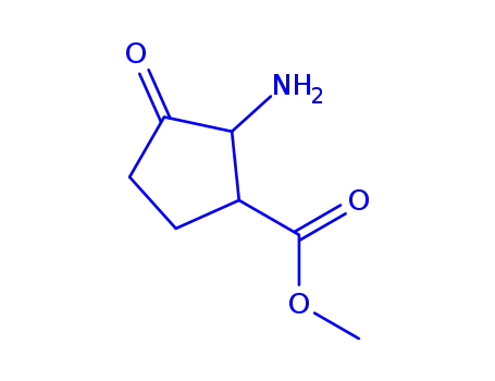 Molecular Structure of 766482-01-3 (Cyclopentanecarboxylic acid, 2-amino-3-oxo-, methyl ester, cis- (9CI))