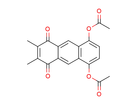 Molecular Structure of 74962-90-6 (6,7-dimethyl-5,8-dioxo-5,8-dihydroanthracene-1,4-diyl diacetate)