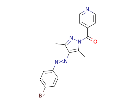 Methanone,[4-[2-(4-bromophenyl)diazenyl]-3,5-dimethyl-1H-pyrazol-1-yl]-4-pyridinyl- cas  75304-74-4