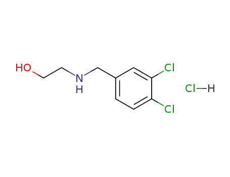 Molecular Structure of 75416-49-8 (2-(3,4-dichlorobenzylaMino)ethanol hydrochloride)