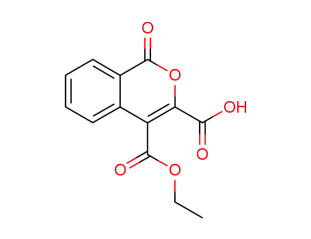 Molecular Structure of 41234-80-4 (1-oxo-1<i>H</i>-isochromene-3,4-dicarboxylic acid 4-ethyl ester)
