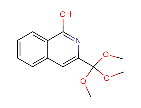 Molecular Structure of 847783-41-9 (1-hydroxy-isoquinolin-3-orthocarboxylic acid trimethyl ester)