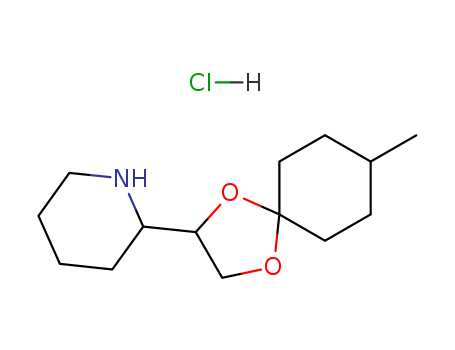 Piperidine,2-(8-methyl-1,4-dioxaspiro[4.5]dec-2-yl)-, hydrochloride (1:1)