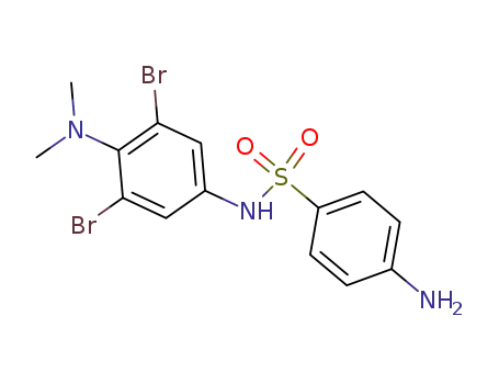 Molecular Structure of 7512-72-3 (4-amino-N-[3,5-dibromo-4-(dimethylamino)phenyl]benzenesulfonamide)