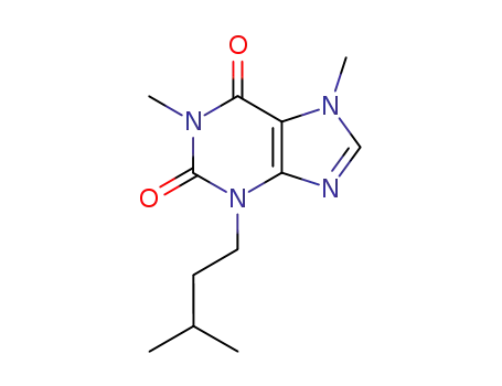 Molecular Structure of 7499-82-3 (1,7-dimethyl-3-(3-methylbutyl)-3,7-dihydro-1H-purine-2,6-dione)