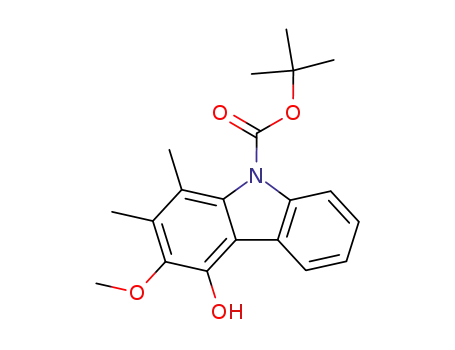 4-Hydroxy-3-methoxy-1,2-dimethyl-carbazole-9-carboxylic acid tert-butyl ester