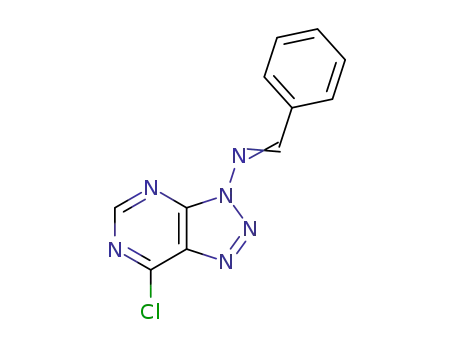 Molecular Structure of 7498-27-3 (N-benzylidene-7-chloro-3H-[1,2,3]triazolo[4,5-d]pyrimidin-3-amine)