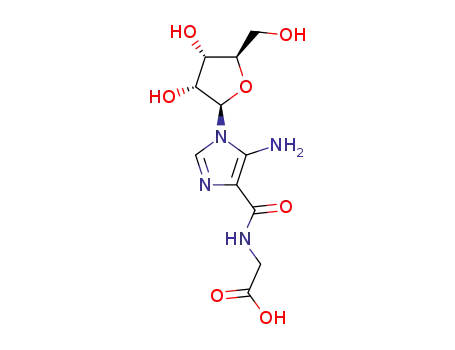 Molecular Structure of 7506-62-9 (N-[(5-amino-1-pentofuranosyl-1H-imidazol-4-yl)carbonyl]glycine)
