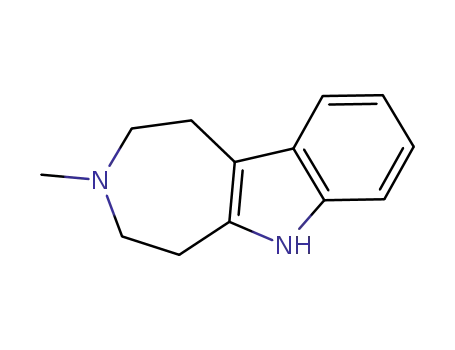 Molecular Structure of 7546-66-9 (1,2,3,4,5,6-Hexahydro-3-methylazepino[4,5-b]indole)