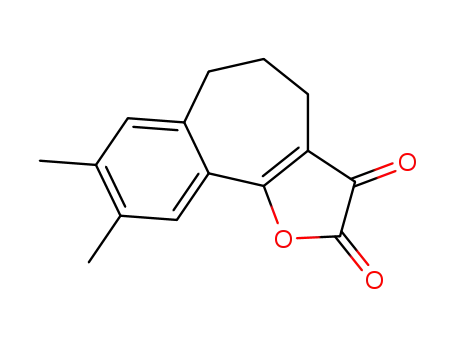 Molecular Structure of 7508-31-8 (8,9-dimethyl-5,6-dihydro-2H-benzo[6,7]cyclohepta[1,2-b]furan-2,3(4H)-dione)