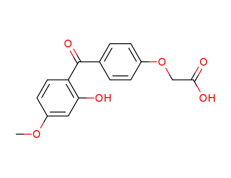 Molecular Structure of 75226-96-9 ([4-(2-hydroxy-4-methoxybenzoyl)phenoxy]acetic acid)