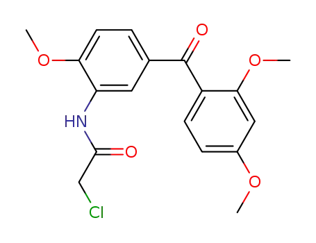 Molecular Structure of 75227-02-0 (2-chloro-N-{5-[(2,4-dimethoxyphenyl)carbonyl]-2-methoxyphenyl}acetamide)