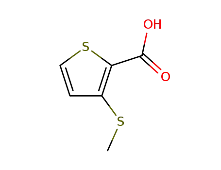 Molecular Structure of 60166-80-5 (2-Thiophenecarboxylic acid, 3-(methylthio)-)