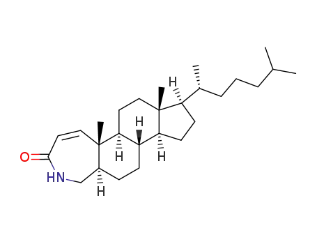 Molecular Structure of 7485-18-9 (4-Aza-A-homo-5α-cholest-1-en-3-one)