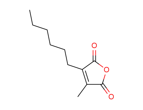 Molecular Structure of 75052-75-4 (2-Hexyl-3-MethylMaleic Anhydride)