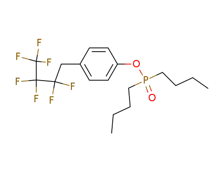 Molecular Structure of 7526-47-8 (Dibutylphosphinic acid p-(2,2,3,3,4,4,4-heptafluorobutyl)phenyl ester)
