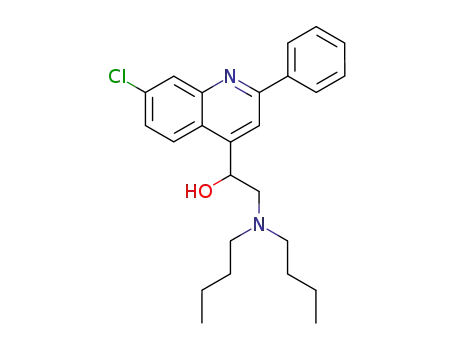 Molecular Structure of 7512-35-8 (1-(7-chloro-2-phenylquinolin-4-yl)-2-(dibutylamino)ethanol)