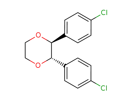 Molecular Structure of 7504-91-8 (2,3-bis(4-chlorophenyl)-1,4-dioxane)