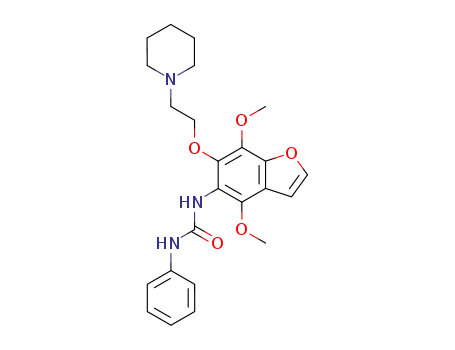 Urea, 1-(4,7-dimethoxy-6-(2-piperidinoethoxy)-5-benzofuranyl)-3-phenyl-