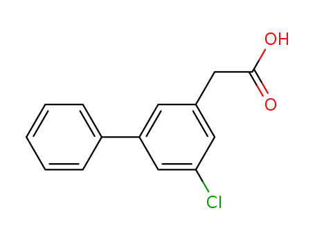 Molecular Structure of 75852-51-6 (5-Chloro-3-biphenylacetic acid)