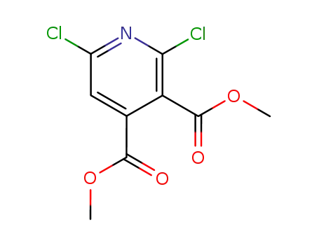 Molecular Structure of 106718-99-4 (3,4-Pyridinedicarboxylic acid, 2,6-dichloro-, dimethyl ester)