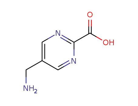 Molecular Structure of 76196-72-0 (2-Pyrimidinecarboxylicacid,5-(aminomethyl)-(9CI))